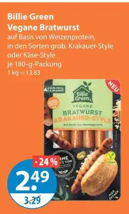 V Markt Billie green vegane bratwurst krakauer-style Angebot