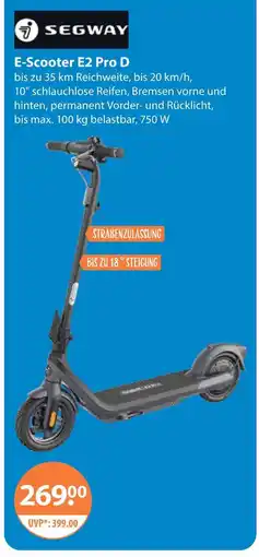 V Markt Segway e-scooter e2 pro d Angebot