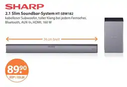 V Markt Sharp 2.1 slim soundbar-system ht-sbw182 Angebot