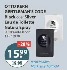 V Markt Otto kern gentleman's code black oder gentleman's code silver Angebot