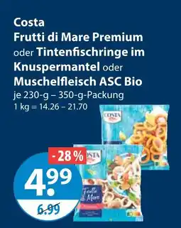 V Markt Costa frutti di mare premium oder tintenfischringe im knuspermantel oder muschelfleisch asc bio Angebot