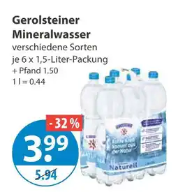 V Markt Gerolsteiner mineralwasser Angebot
