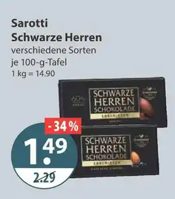V Markt Sarotti schwarze herren Angebot