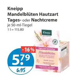 V Markt Kneipp mandelblüten hautzart tagescreme Angebot