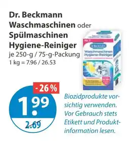 V Markt Dr. beckmann waschmaschinen oder spülmaschinen hygiene-reiniger Angebot