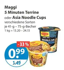 V Markt Maggi 5 minuten terrine oder asia noodle cups Angebot