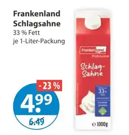 V Markt Frankenland schlagsahne Angebot