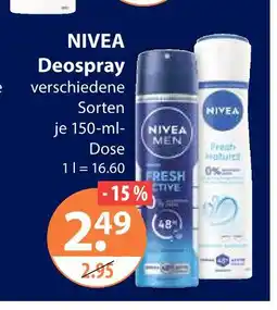 V Markt Nivea deospray Angebot