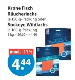 V Markt Krone fisch räucherlachs oder sockeye wildlachs Angebot