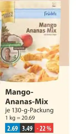 V Markt Frucht mango-ananas-mix Angebot