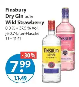V Markt Finsbury dry gin oder wild strawberry Angebot