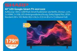 V Markt Sharp 40 led google smart-tv 40gf2265e Angebot