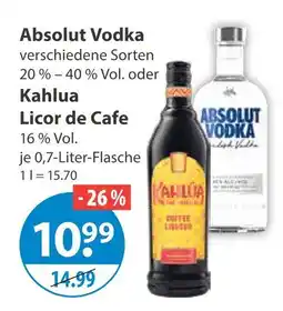 V Markt Absolut wodka Angebot