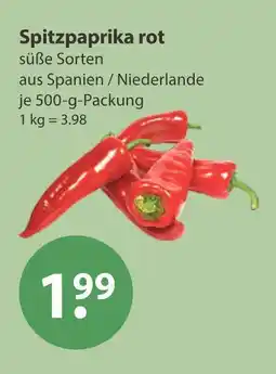 V Markt Spitzpaprika rot Angebot