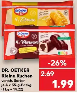 Kaufland DR. OETKER Kleine Kuchen Angebot