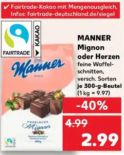 Kaufland MANNER Mignon oder Herzen Angebot