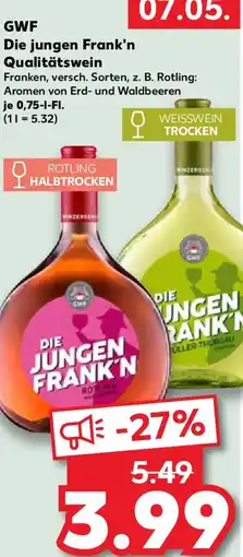Kaufland GWF Die jungen Frank'n Qualitätswein Angebot