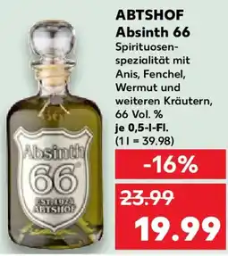 Kaufland ABTSHOF Absinth 66 Angebot