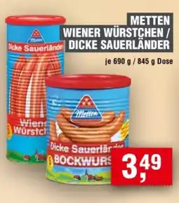Handelshof METTEN WIENER WÜRSTCHEN/ DICKE SAUERLÄNDER Angebot