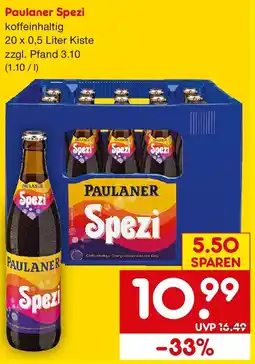 Netto Getränke Discount Paulaner Spezi Angebot