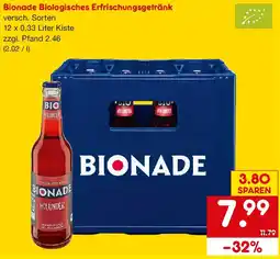 Netto Getränke Discount Bionade Biologisches Erfrischungsgetränk Angebot
