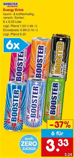 Netto Getränke Discount BOOSTER Energy Drink Angebot