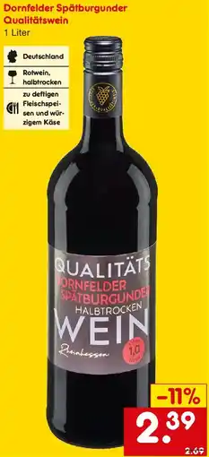 Netto Getränke Discount Dornfelder Spätburgunder Qualitätswein Angebot