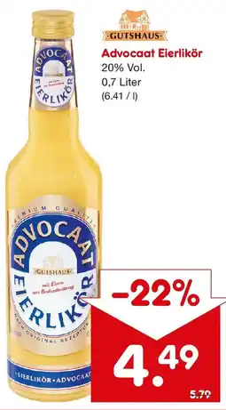 Netto Getränke Discount GUTSHAUS Advocaat Eierlikör Angebot