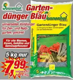 Posten Börse Sonnenhof Gartendünger Blau Angebot