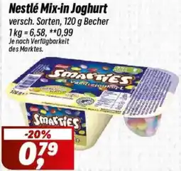 Simmel Nestlé Mix-in Joghurt Angebot