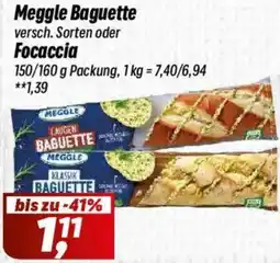 Simmel Meggle Baguette oder Focaccia Angebot