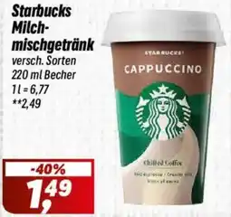 Simmel Starbucks Milchmischgetränk Angebot