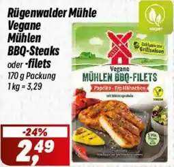 Simmel Rügenwalder Mühle Vegane Mühlen BBQ-Steaks oder filets Angebot