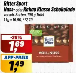 Simmel Ritter Sport Nuss oder Kakao Klasse Schokolade Angebot