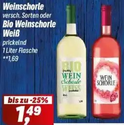 Simmel Weinschorle oder Bio Weinschorle Weiß Angebot