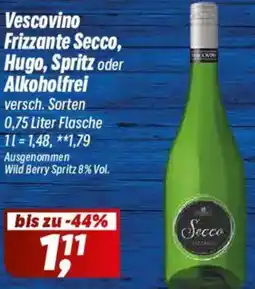 Simmel Vescovino Frizzante Secco, Hugo, Spritz oder Alkoholfrei Angebot