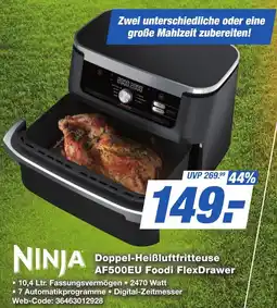 K+B Expert NINJA Doppel-Heißluftfritteuse AF500EU Foodi FlexDrawer Angebot
