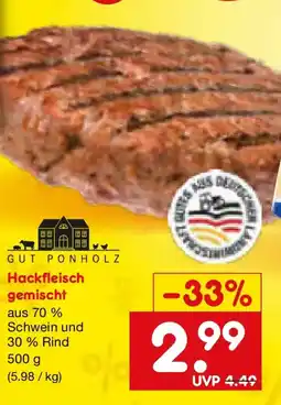 Netto Marken-Discount Hackfleisch gemischt Angebot
