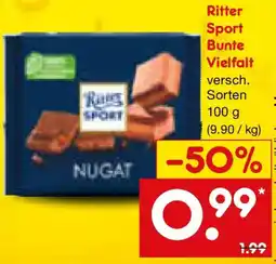 Netto Marken-Discount Ritter Sport Bunte Vielfalt Angebot