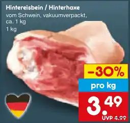 Netto Marken-Discount Hintereisbein / Hinterhaxe Angebot