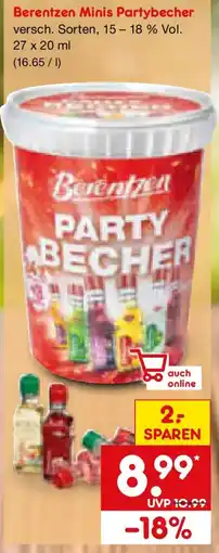 Netto Marken-Discount Berentzen Minis Partybecher Angebot