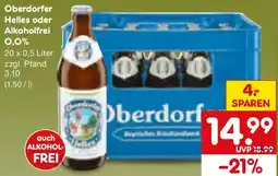 Netto Marken-Discount Oberdorfer Helles oder Alkoholfrei 0,0% Angebot