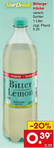 Netto Marken-Discount StarDrink Bittergetränke Angebot