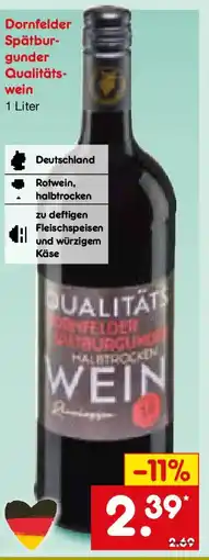 Netto Marken-Discount Dornfelder Spätburgunder Qualitätswein Angebot