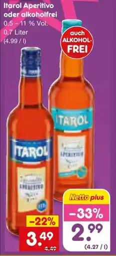 Netto Marken-Discount Itarol Aperitivo oder alkoholfrei Angebot