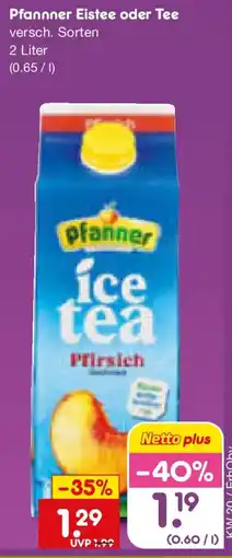 Netto Marken-Discount Pfannner Eistee oder Tee Angebot