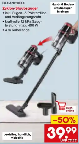 Netto Marken-Discount CLEANMAXX Zyklon-Staubsauger Angebot