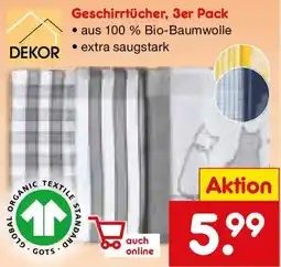 Netto Marken-Discount DEKOR Geschirrtücher, 3er Pack Angebot