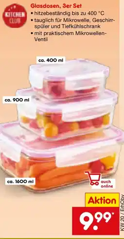 Netto Marken-Discount Glasdosen, 3er Set Angebot