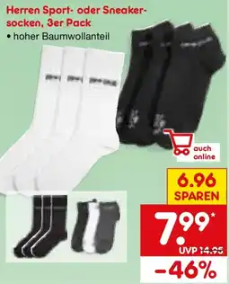 Netto Marken-Discount Herren Sport- oder Sneakersocken, 3er Pack Angebot